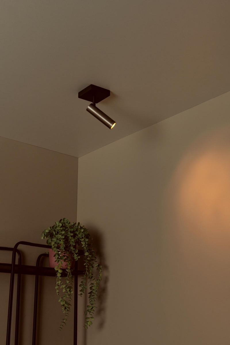 Lucide GRADO - Ceiling spotlight - 1xGU10 (MR11) - Grey iron